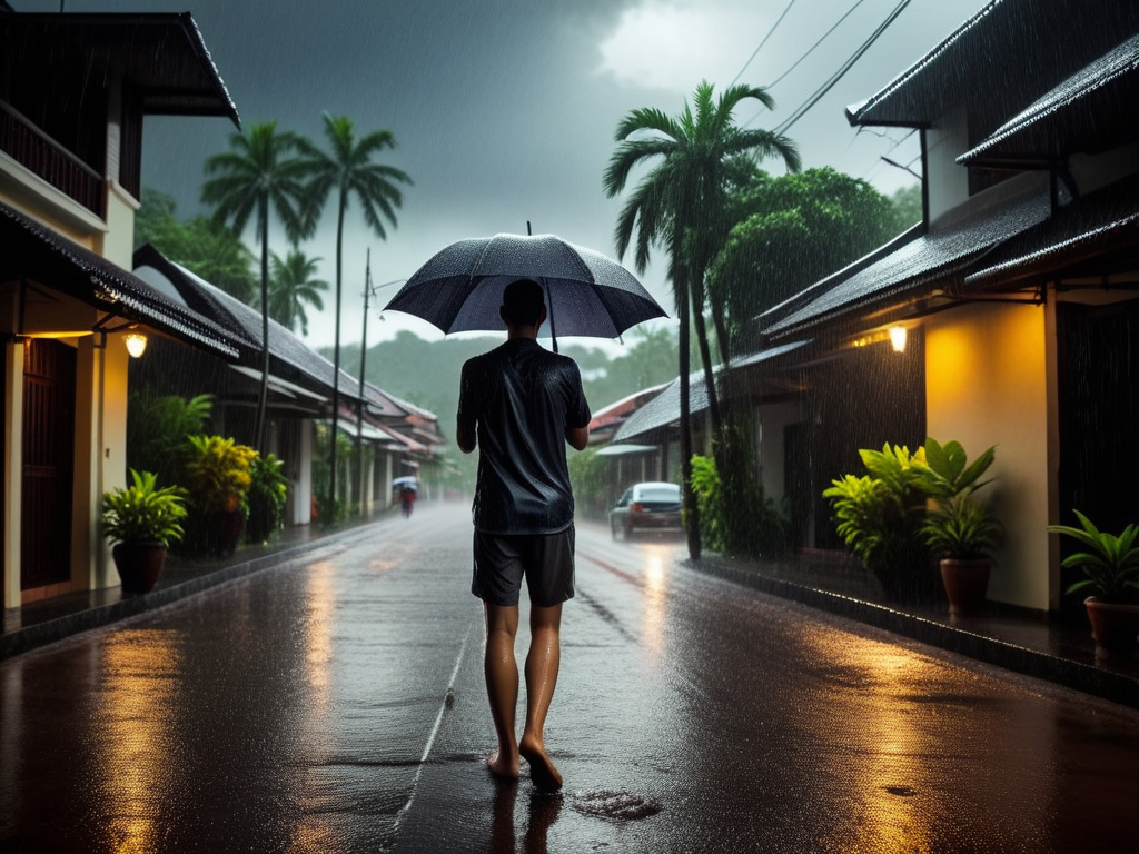 Тропический ливень на Пхукете