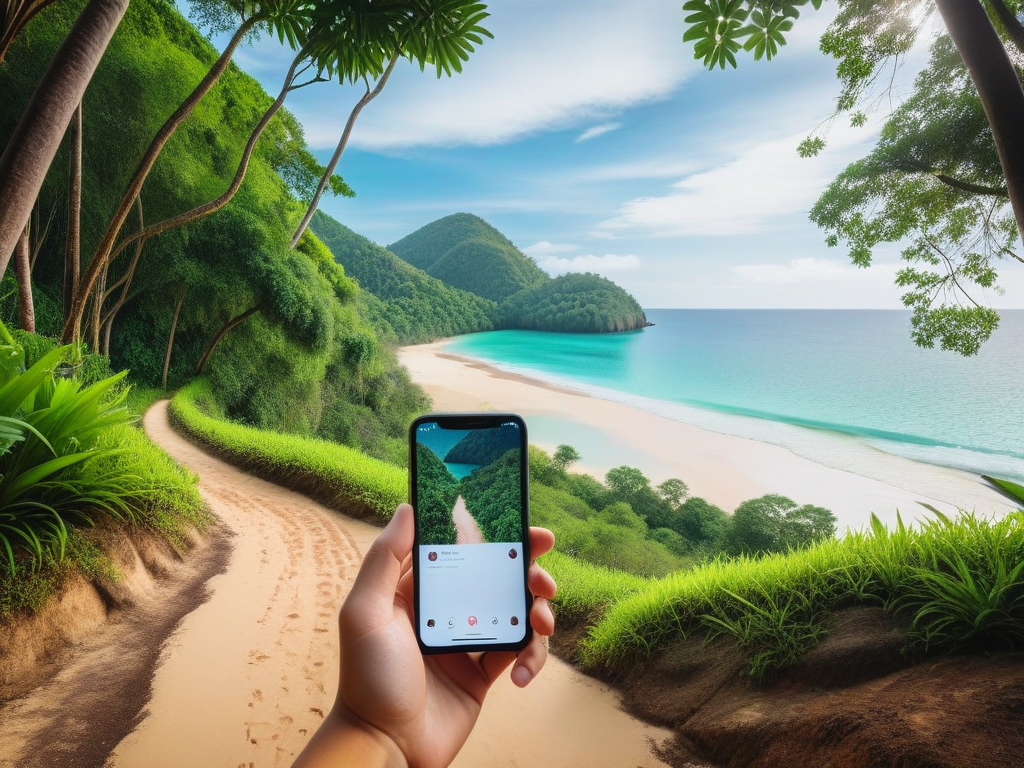 Удалённый пляж без дороги